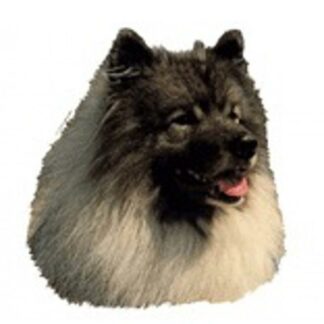 OPHØRSUDSALG - Dekal Keeshond 082 Hoved Small 4 stk
