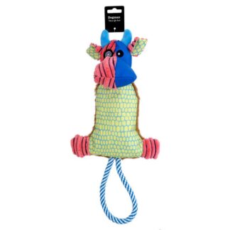 OPHØRSUDSALG - Plys Tyr Zuko med piv 45x22cm - Flerfarvet