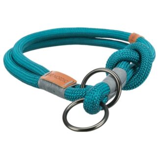 OPHØRSUDSALG - Trixie BE NORDIC Kvælerhalsbånd ø6mm x 35cm S - Petrol Lysegrå