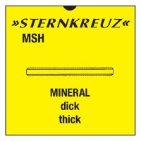 Mineral glas, tykkelse 2,5 mm.