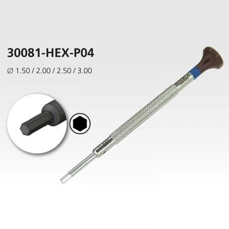 Bergeon HEX/Allen screwdriver set, 30081-HEX-P04