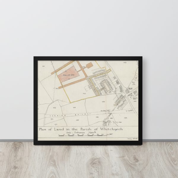 Framed Early Rhiwbina Map poster