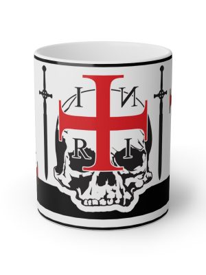 Holy Vehm Mug with Gothic Letters and Crossed Swords