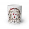 Embark on a symbolic journey with our "Drei Tropfen Blutes Färben Den Schnee" Mug