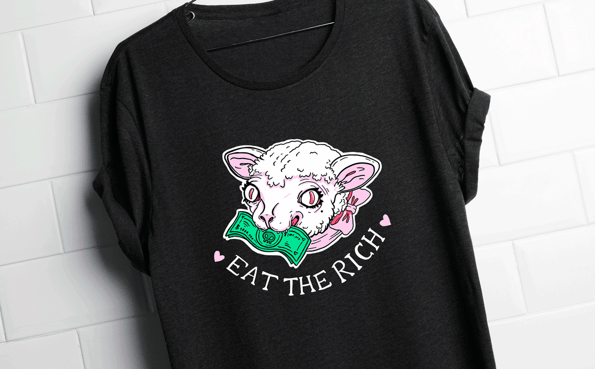 Eat the rich t-shirt - Image 3