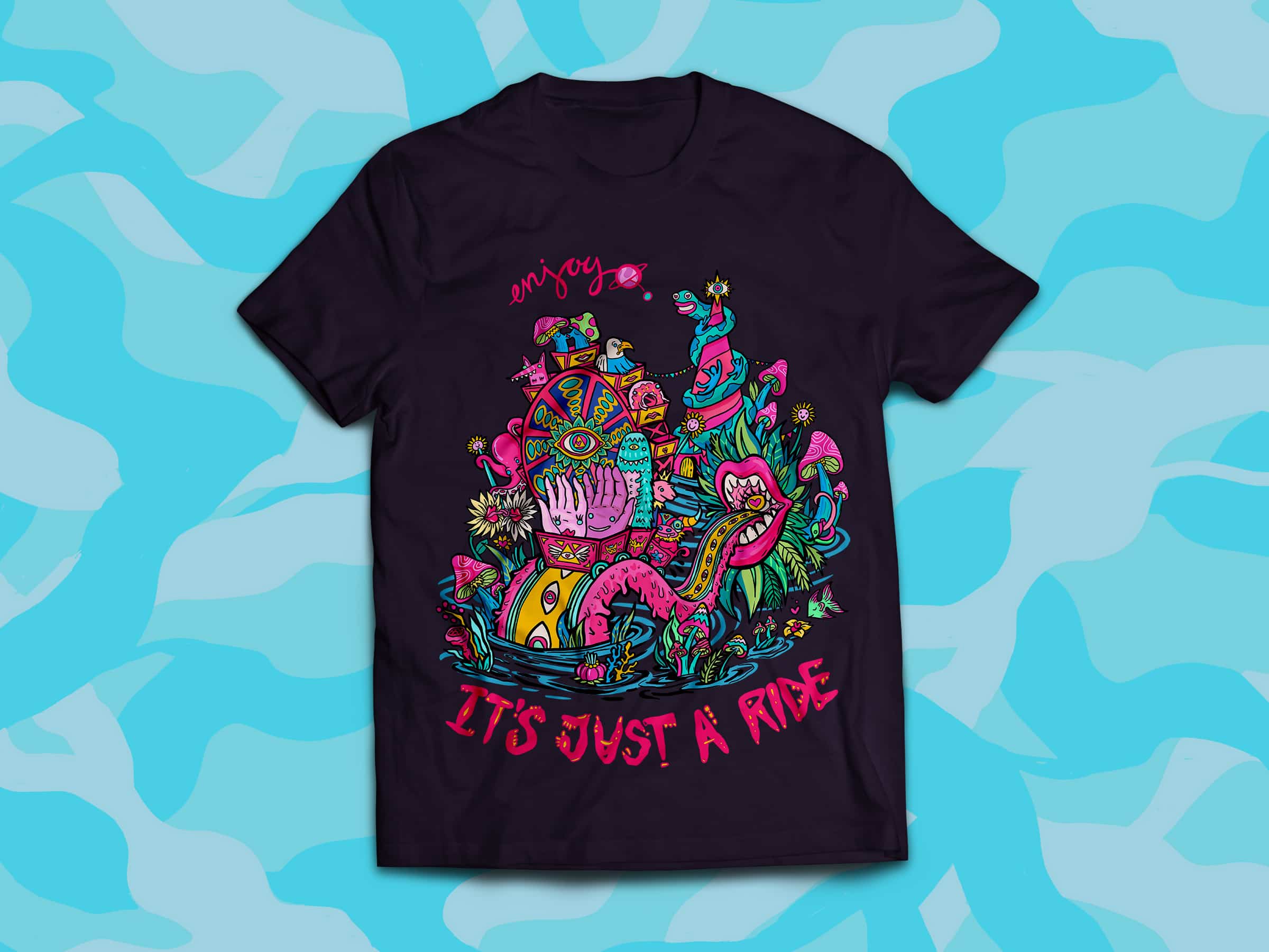 It is just a Ride T-shirt Black or Lilac Organic Cotton