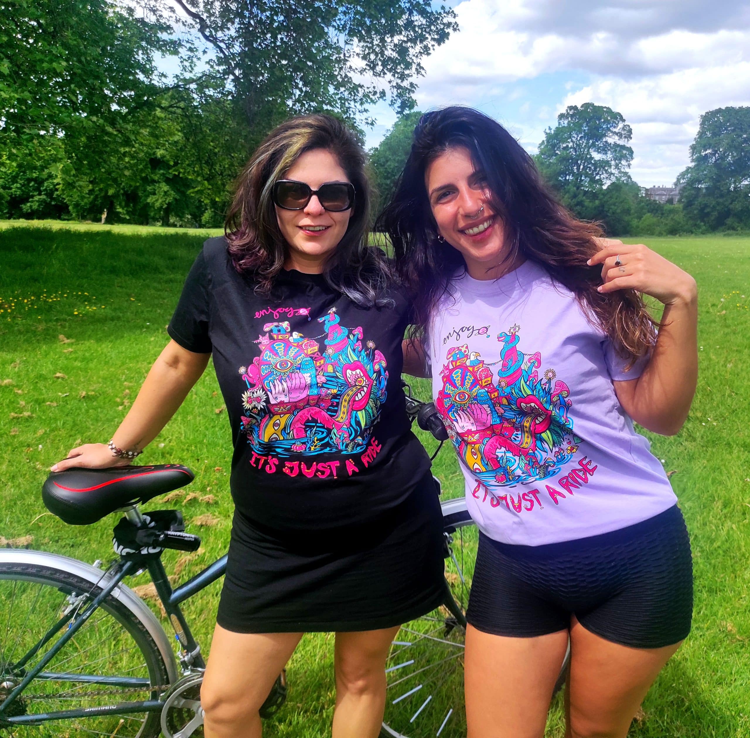 It is just a Ride T-shirt Black or Lilac Organic Cotton - Image 3