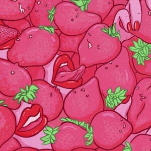 sexy strawberry illustration