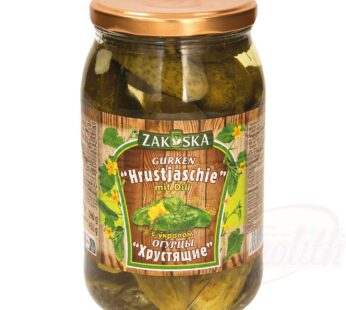 Zakuska pickled gherkins with dill "Hrustjaschie"