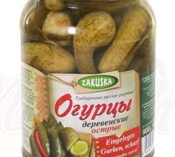 Zakuska pickled gherkins spicy "Derevenskie"