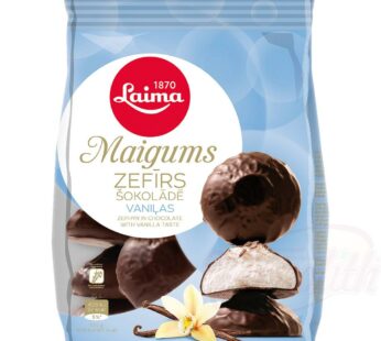 Laima foam candy coated in vanilla-flavored chocolate