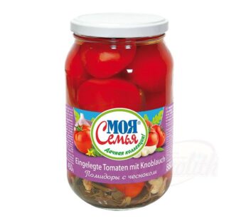 Moja Semja pickled tomatoes with garlic