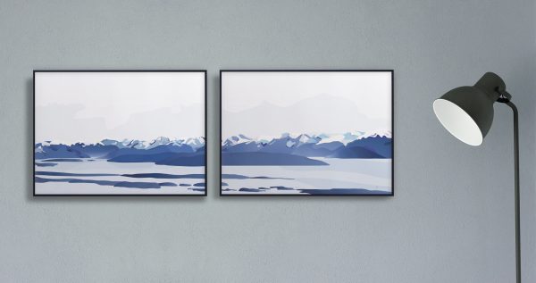 Moldefjorden | moldepanorama | Romsdal | natur | Norge | plakat | norsk natur | landskap | illustrasjon | Ohoi Studio