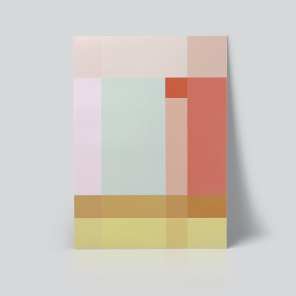 Grid Plakat geometrisk | grafisk plakat | fargerik | ramme | pastell | interiør | sorbet | av ohoi studio