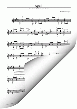 April from "Twelve Months" (Sheet music)