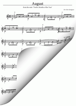 August from “Twelve Months” (sheet music)