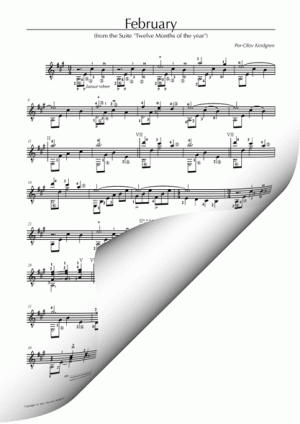 February from "Twelve Months of the Year" (Sheet music)
