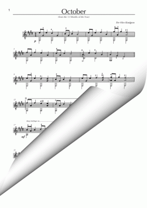 October from "Twelve Months of the Year" (Sheet music)