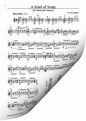 A kind of Song (Sheet music)