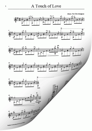 A touch of Love (sheet music)