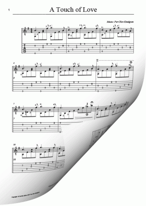A touch of Love (sheet music +TAB)