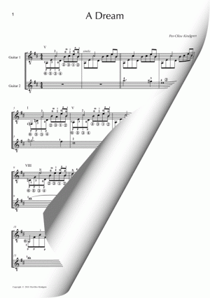 A Dream for 2 guitars (Sheet music)