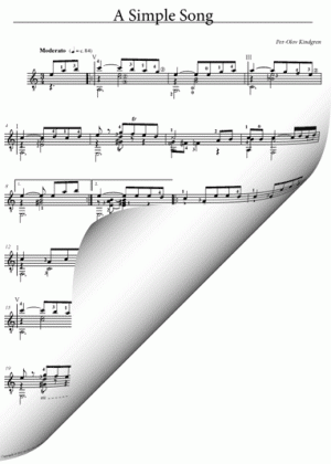 A Simple Song (sheet music)