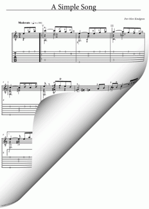 A Simple Song (sheet music + TAB)