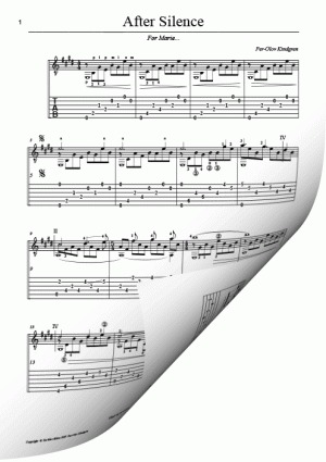 After Silence (sheet music +TAB)