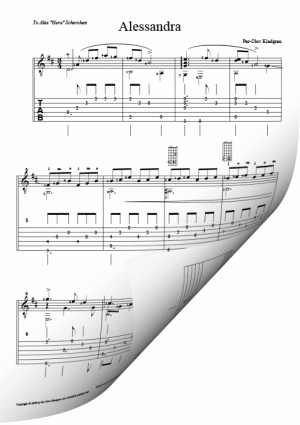 Alessandra (Sheet music +TAB)