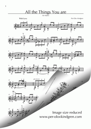 All the Things You are (Sheet music)