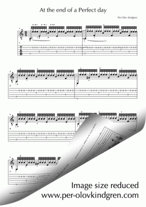 At the end of a perfect day (sheet music + TAB)
