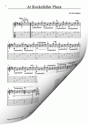 At Rockefeller Plaza (sheet music +TAB)
