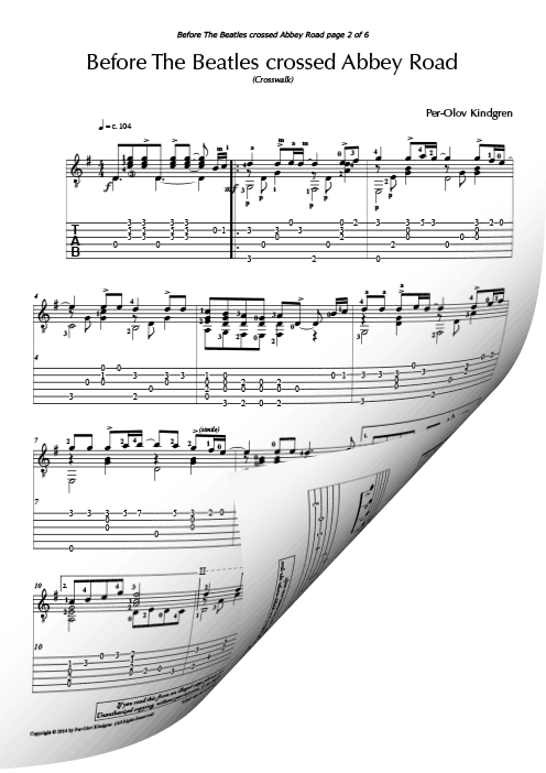 Before Beatles crossed Abbey Road (sheet music + TAB)