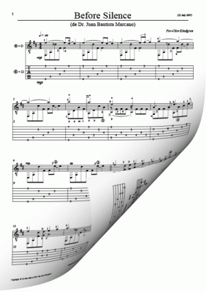 Before Silence (sheet music +TAB)