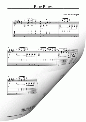 Blue Blues (sheet music + TAB)