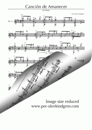 Cancion de Amanecer (sheet music)