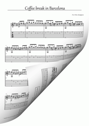 Coffee Break in Barcelona (sheet music + TAB)