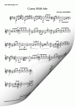 Come With Me (Sheet music)