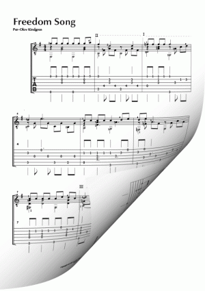 Freedom Song (sheet music + TAB)