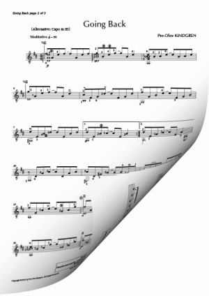 Going Back (sheet music)