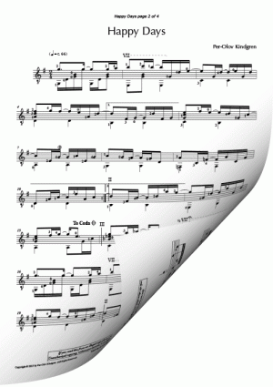 Happy Days (sheet music)