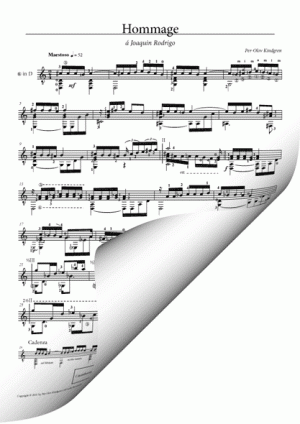 Homage a Joaquin Rodrigo (sheet music)