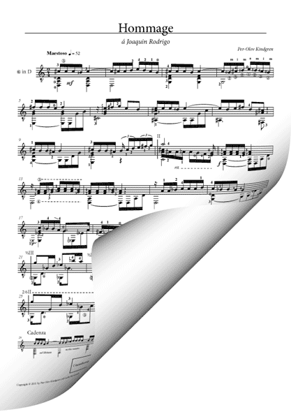 Homage a Joaquin Rodrigo (sheet music)