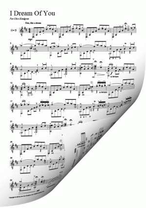 I dream of you (sheet music)