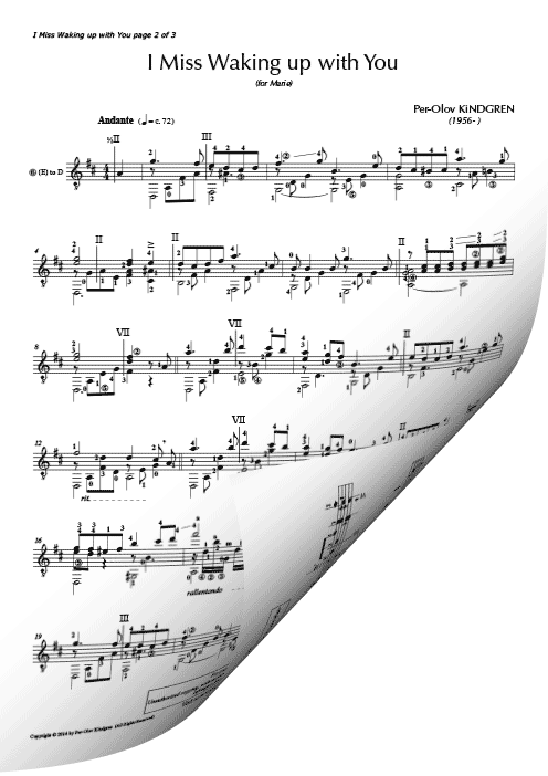 I Miss Waking up with You (sheet music)