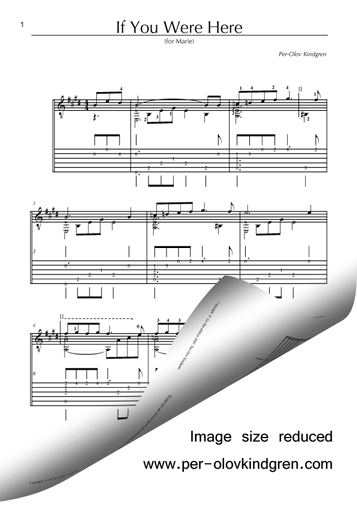 If you were here (sheet music + TAB)