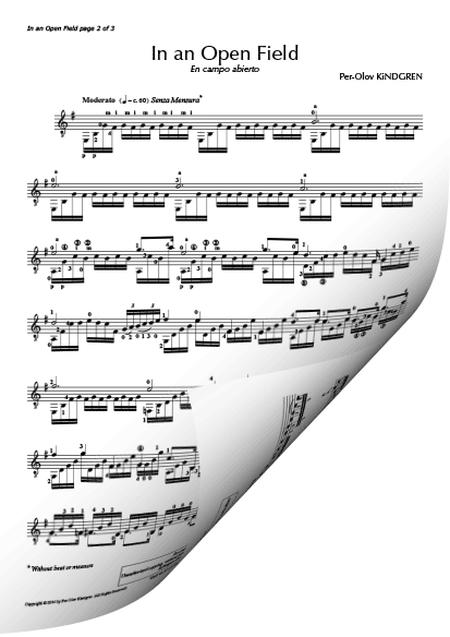 In an Open Field (sheet music)