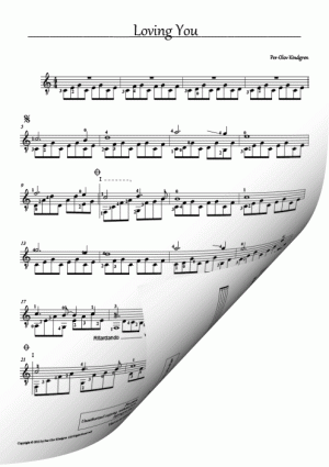 Loving you (sheet music)