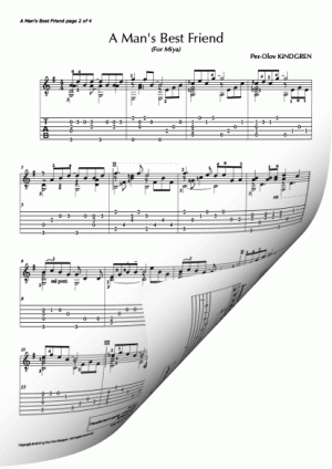 A Mans best Friend (sheet music incl. TAB)